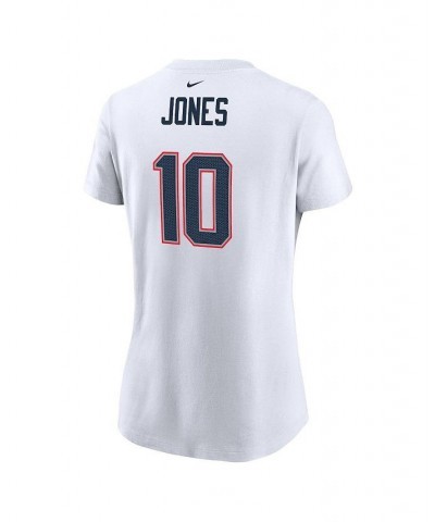 Women's Mac Jones White New England Patriots Player Name Number T-shirt White $25.99 Tops