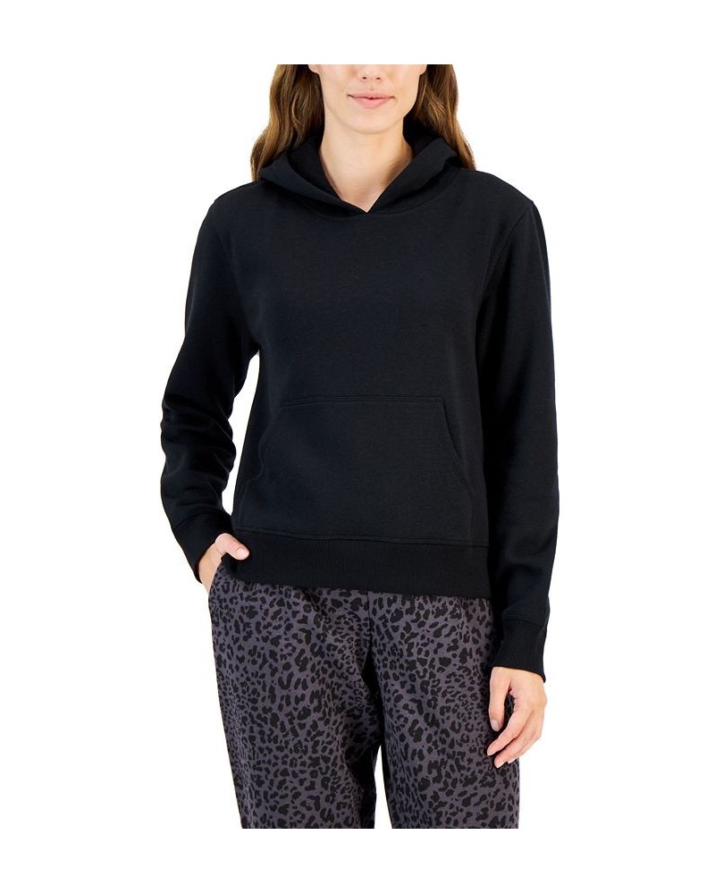 Women's Solid Sweatshirt Hoodie Regular & Petites Deep Black $11.99 Sweatshirts