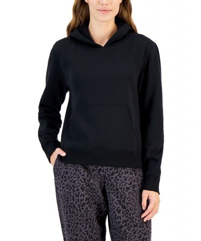 Women's Solid Sweatshirt Hoodie Regular & Petites Deep Black $11.99 Sweatshirts