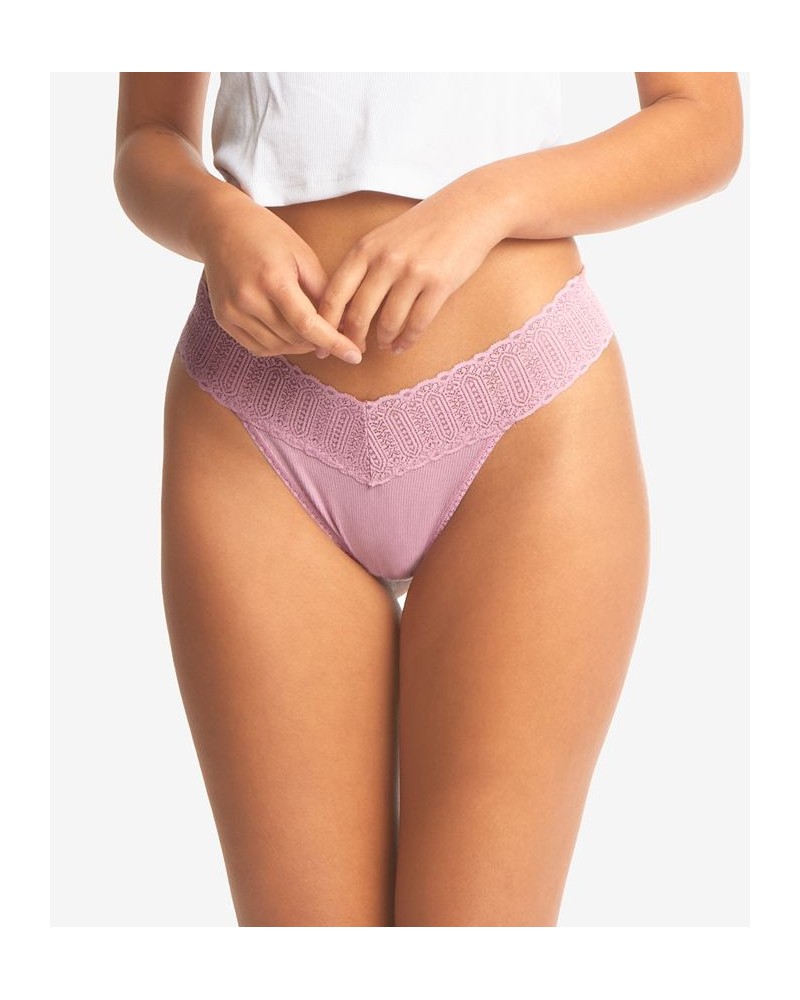 Women's Original Rise Thong Feather Pink $19.38 Panty