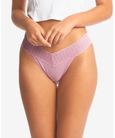 Women's Original Rise Thong Feather Pink $19.38 Panty