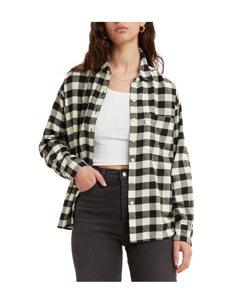 Women's Davy Cotton Flannel Shirt Meadow Mist $13.80 Tops