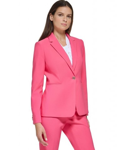 Women's Single-Button Slim-Fit Blazer Rosette $52.39 Jackets