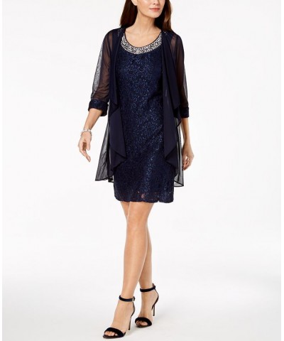 Embellished Lace Sheath Dress & Jacket Blush Pink $47.73 Dresses