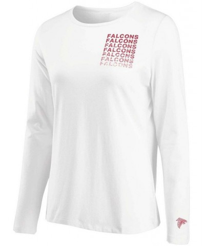 Women's White Atlanta Falcons Repeat Tri-Blend Long Sleeve T-shirt White $27.49 Tops