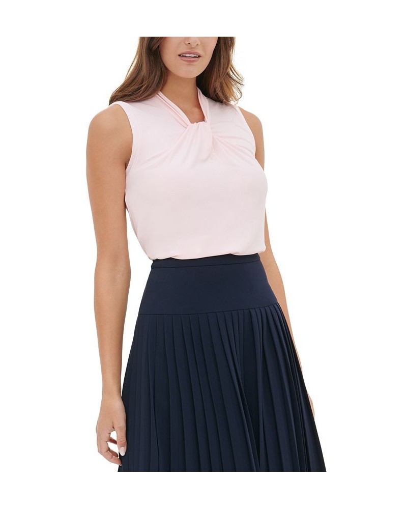 Women’s Knot-Neck Top Pink $35.20 Tops