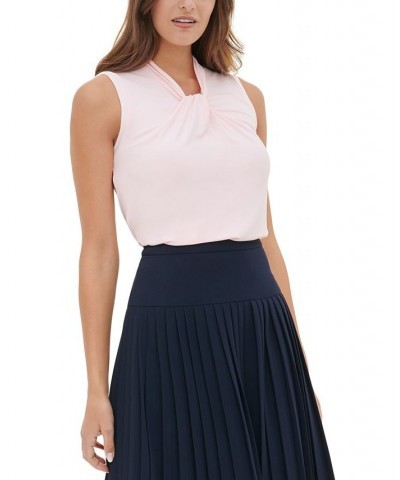 Women’s Knot-Neck Top Pink $35.20 Tops