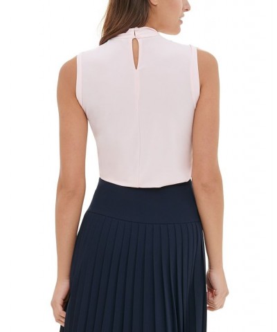 Women’s Knot-Neck Top Pink $35.20 Tops