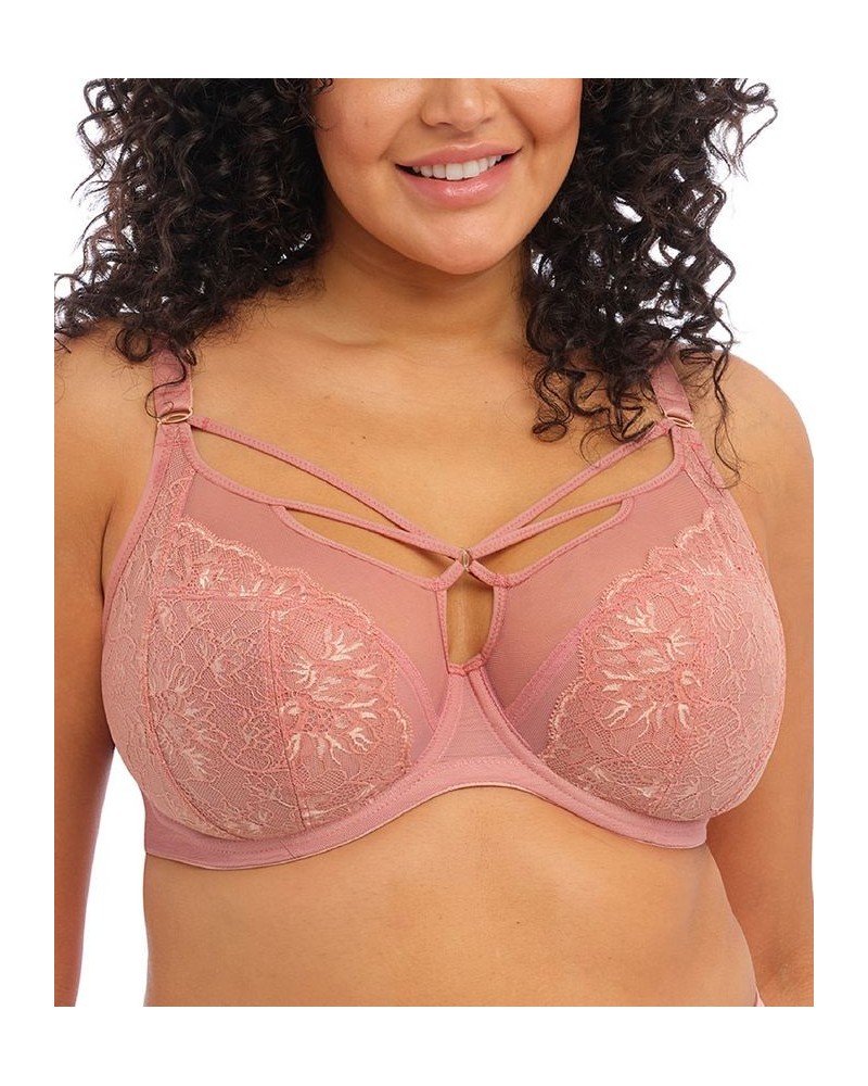 Full Figure Brianna Underwire Plunge Bra EL8080 Pink $30.34 Bras