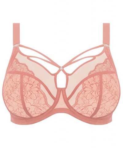 Full Figure Brianna Underwire Plunge Bra EL8080 Pink $30.34 Bras