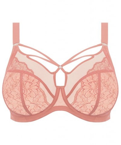 Full Figure Brianna Underwire Plunge Bra EL8080 Pink $30.34 Bras