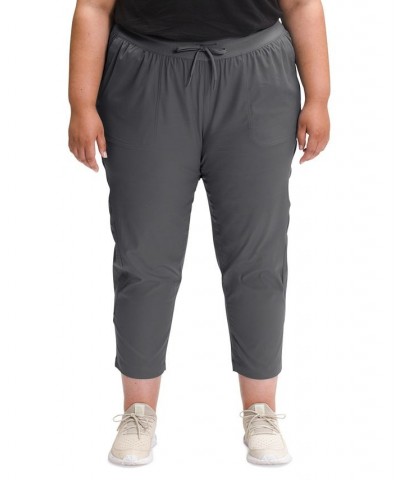 Plus Size Aphrodite Motion Capri Pants Gray $35.75 Pants