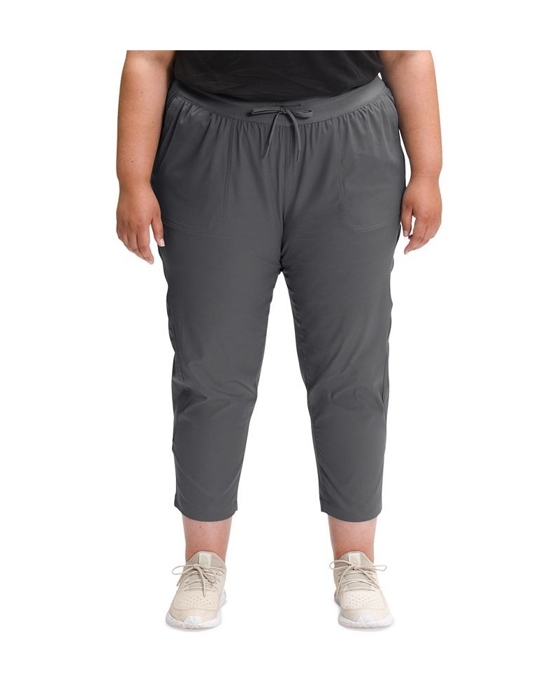 Plus Size Aphrodite Motion Capri Pants Gray $35.75 Pants