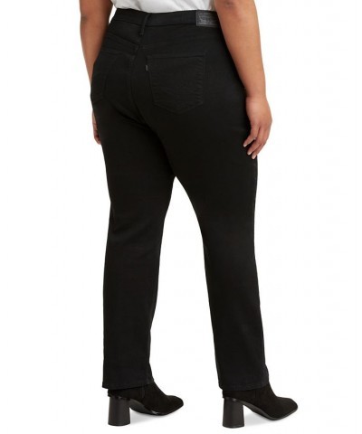 Trendy Plus Size 724 High-Rise Straight-Leg Jeans Soft Black $38.49 Jeans