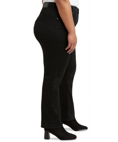 Trendy Plus Size 724 High-Rise Straight-Leg Jeans Soft Black $38.49 Jeans