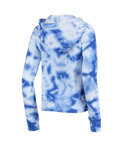 Women's Royal Los Angeles Dodgers Tie-Dye Fleece Full-Zip Hoodie Royal $41.59 Sweatshirts