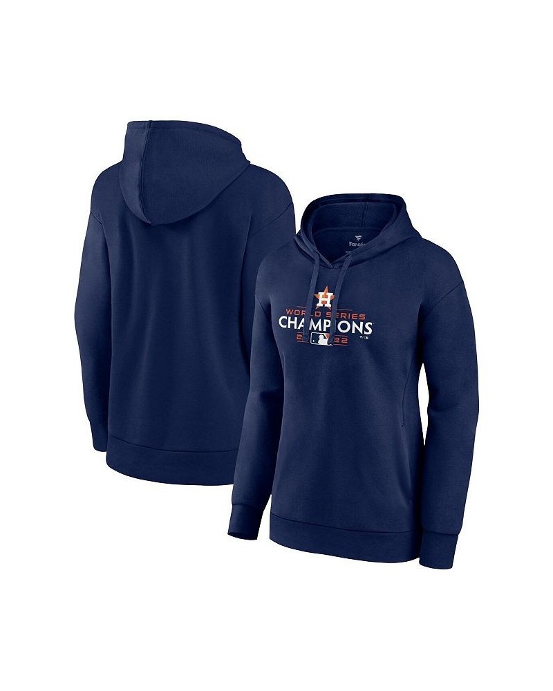 Women's Branded Navy Houston Astros 2022 World Series Champions Logo Pullover Hoodie Navy $40.80 Sweatshirts