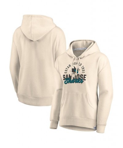 Women's Branded Oatmeal San Jose Sharks Carry the Puck Pullover Hoodie Sweatshirt Oatmeal $28.98 Sweatshirts