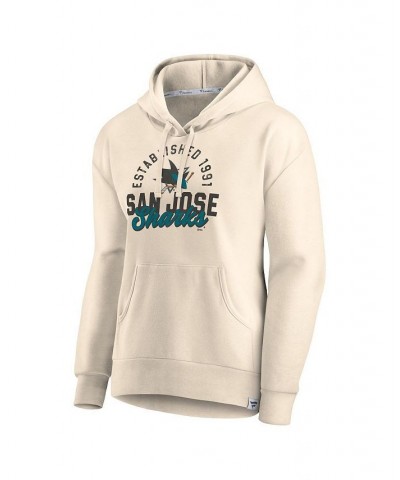 Women's Branded Oatmeal San Jose Sharks Carry the Puck Pullover Hoodie Sweatshirt Oatmeal $28.98 Sweatshirts