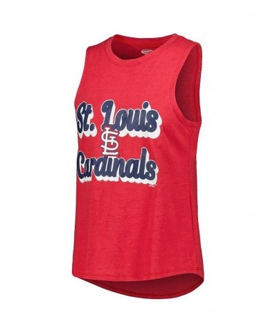 Women's Navy Red St. Louis Cardinals Wordmark Meter Muscle Tank Top and Pants Sleep Set Navy, Red $29.20 Pajama