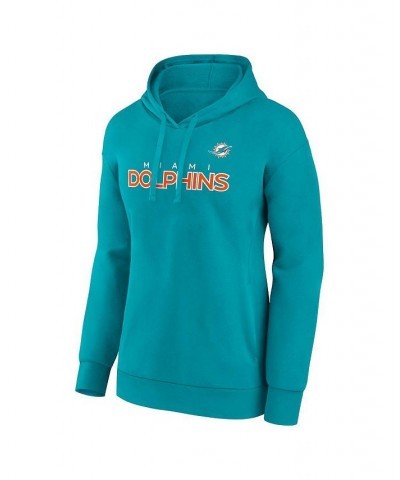 Women's Branded Aqua Miami Dolphins Checklist Crossover V-Neck Pullover Hoodie Aqua $28.29 Sweatshirts