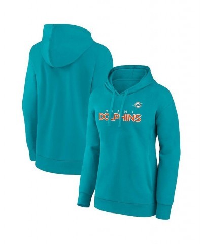 Women's Branded Aqua Miami Dolphins Checklist Crossover V-Neck Pullover Hoodie Aqua $28.29 Sweatshirts