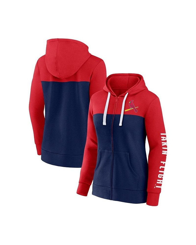 Women's Branded Red Navy St. Louis Cardinals Take The Field Colorblocked Hoodie Full-Zip Jacket Red, Navy $43.99 Jackets