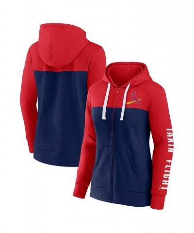 Women's Branded Red Navy St. Louis Cardinals Take The Field Colorblocked Hoodie Full-Zip Jacket Red, Navy $43.99 Jackets