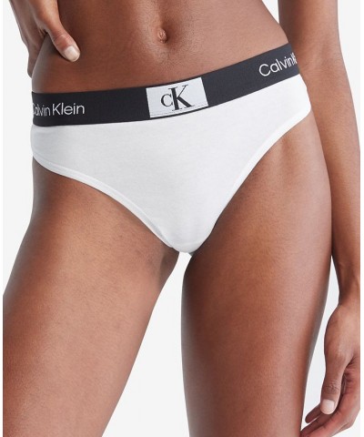 Women's 1996 Modern Thong Underwear QF7221 White $9.98 Panty