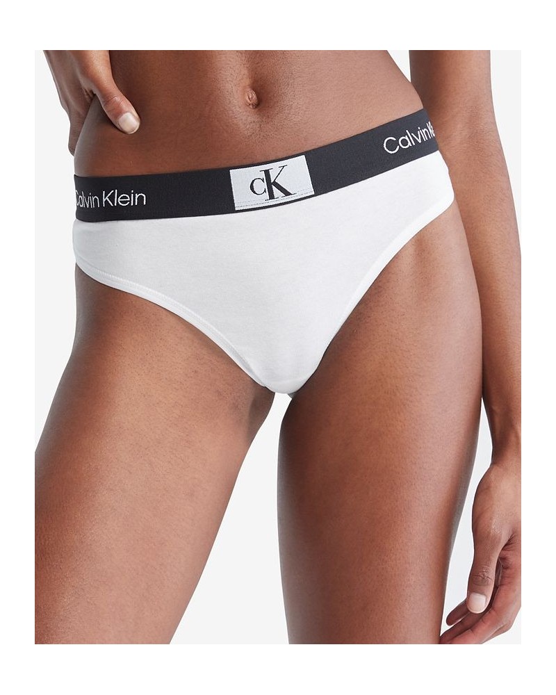 Women's 1996 Modern Thong Underwear QF7221 White $9.98 Panty