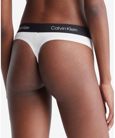 Women's 1996 Modern Thong Underwear QF7221 White $9.98 Panty