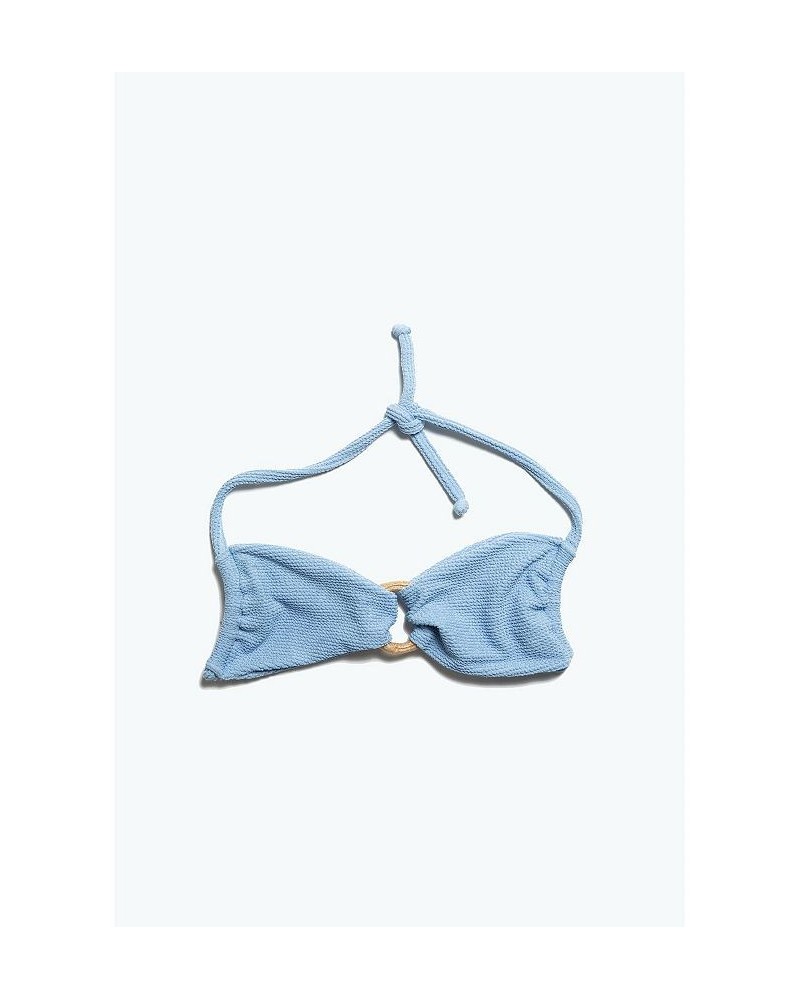 Adult Women's Plus Size Blue Allium Bikini Top Light/Pastel Blue $45.90 Swimsuits