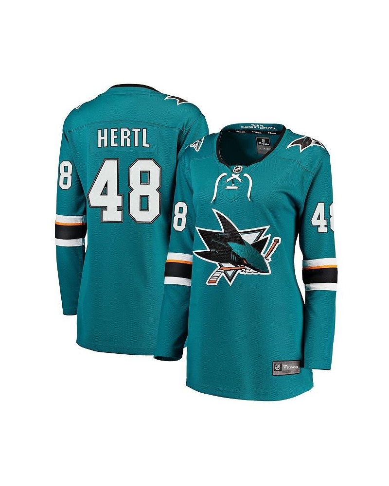 Women's Branded Tomas Hertl Teal San Jose Sharks Home Premier Breakaway Player Jersey Teal $70.95 Jersey