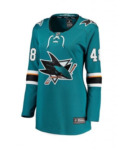 Women's Branded Tomas Hertl Teal San Jose Sharks Home Premier Breakaway Player Jersey Teal $70.95 Jersey