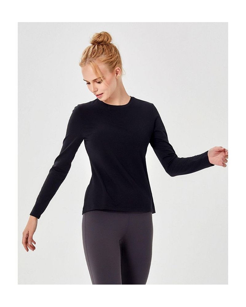 Pima Going Long Sleeve Tee for Women Black $31.20 Tops