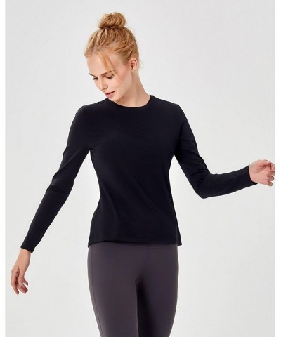 Pima Going Long Sleeve Tee for Women Black $31.20 Tops