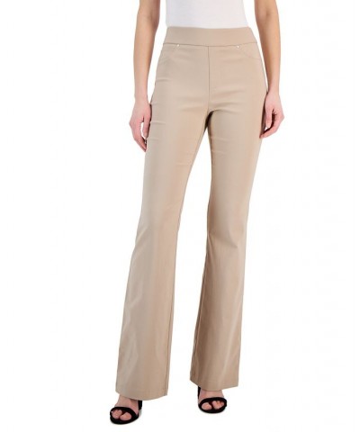 Petite High-Rise Flare Pants Tan/Beige $22.39 Pants