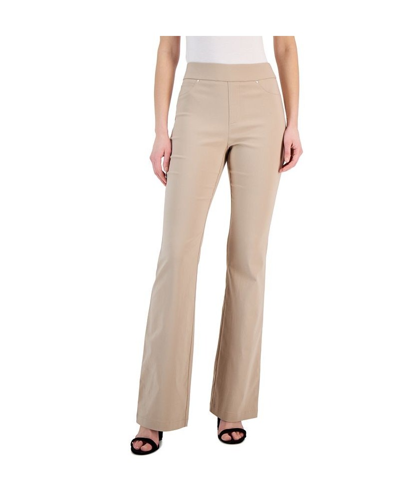 Petite High-Rise Flare Pants Tan/Beige $22.39 Pants