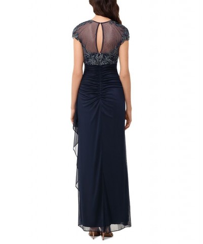 Beaded-Top Gown Navy Blue $113.96 Dresses