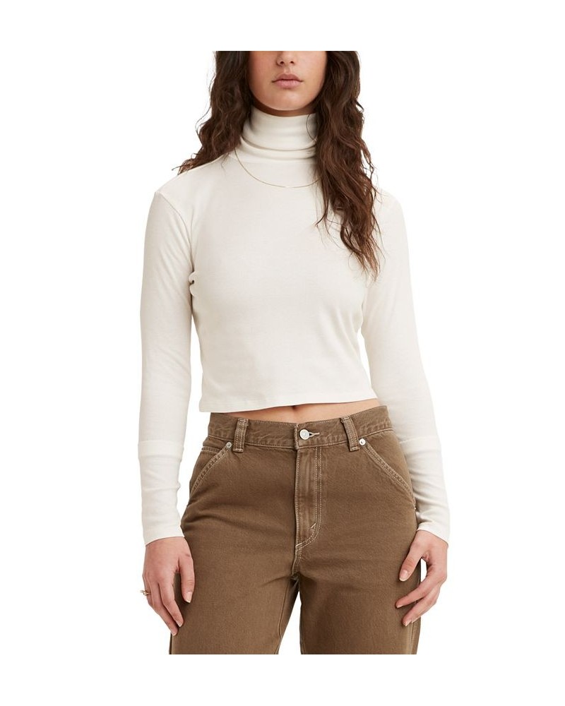 Women's Moon Rib Turtleneck Top Tofu $13.20 Tops