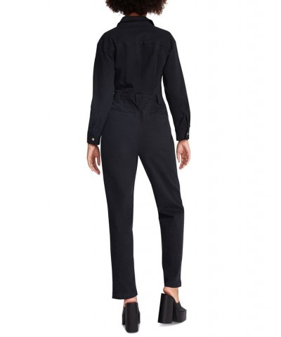 Women's Orly Zip-Front Jumpsuit Black $33.37 Pants