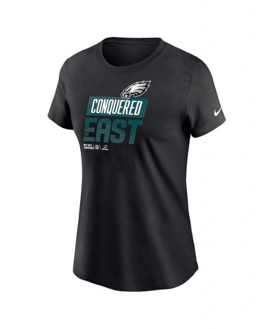 Women's Black Philadelphia Eagles 2022 NFC East Division Champions Locker Room Trophy Collection T-shirt Black $22.00 Tops