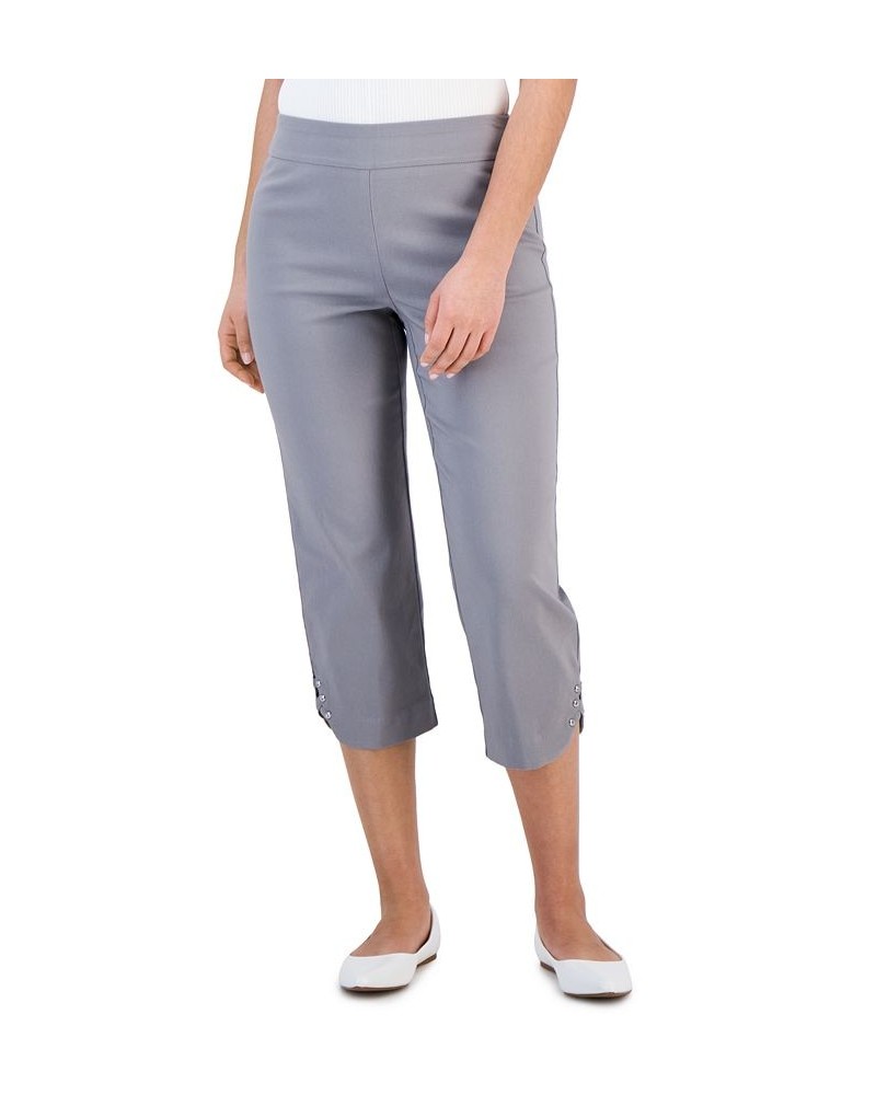 Petite Crisscross-Hem Capri Pants Gray $15.07 Pants