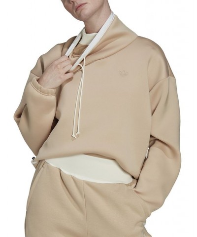 Women's Funnel-Neck Spacer Sweater Magic Beige $30.50 Tops