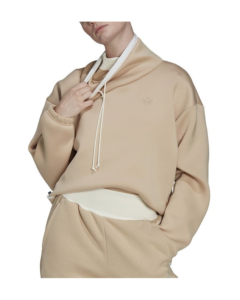 Women's Funnel-Neck Spacer Sweater Magic Beige $30.50 Tops