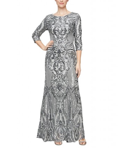 Sequined Mermaid Gown Ice Sage $123.60 Dresses