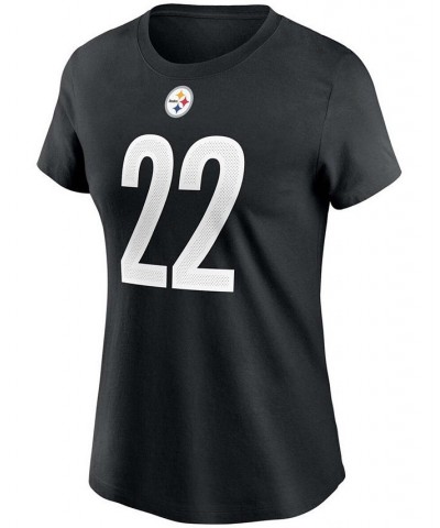 Women's Najee Harris Black Pittsburgh Steelers 2021 NFL Draft First Round Pick Player Name Number T-shirt Black $21.99 Tops