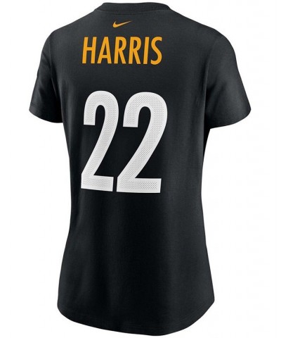 Women's Najee Harris Black Pittsburgh Steelers 2021 NFL Draft First Round Pick Player Name Number T-shirt Black $21.99 Tops