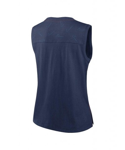 Women's Navy Detroit Tigers Muscle Play Tank Top Navy $25.99 Tops