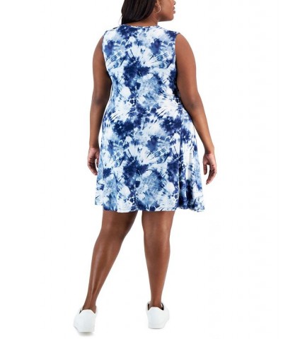 Plus Size Tie-Dyed Sleeveless Flip-Flop Dress Climbing Dye $37.53 Dresses